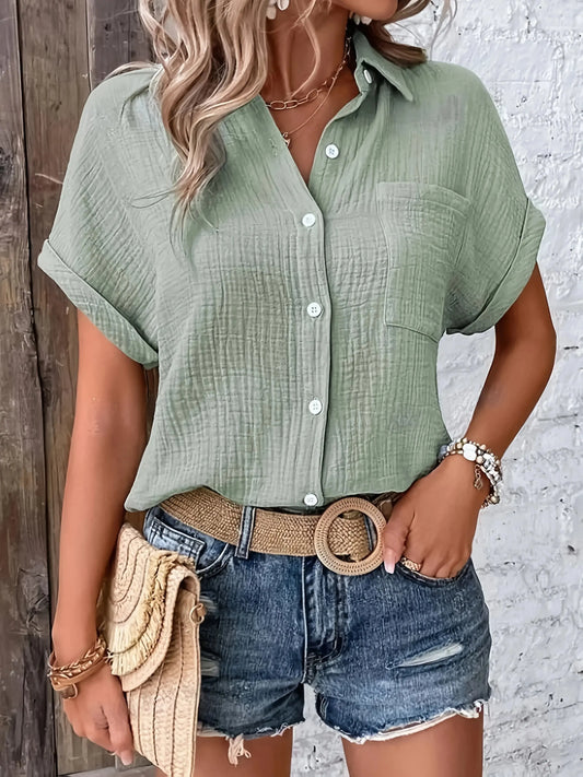 Dames Blouse met Korte Mouwen Nordlyre