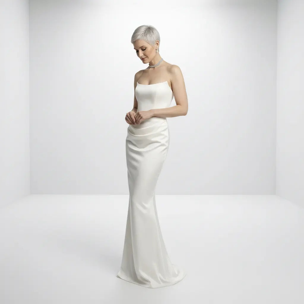 Elegante Satijnen Jurk Nordlyre