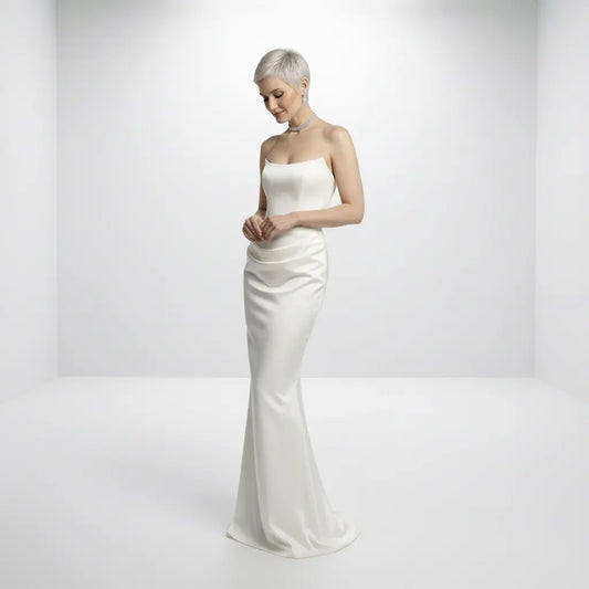 Elegante Satijnen Jurk Nordlyre