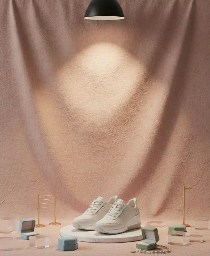 Léonie Beige Luxe Sneakers Nordlyre