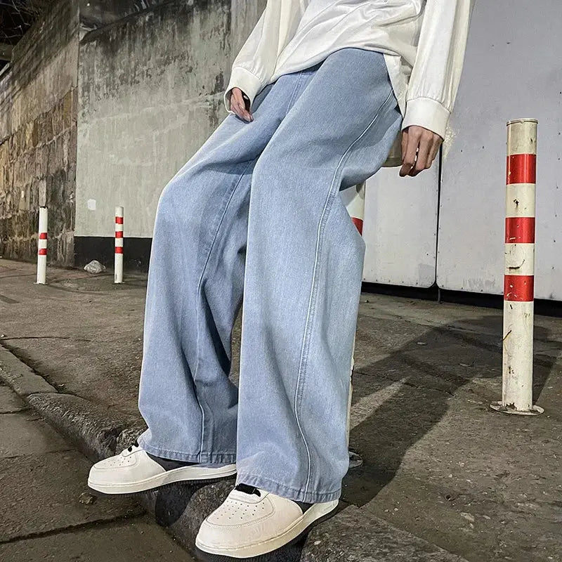 Heren Streetwear Jeans met Rechte Pijpen Nordlyre
