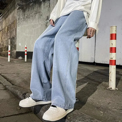 Heren Streetwear Jeans met Rechte Pijpen Nordlyre