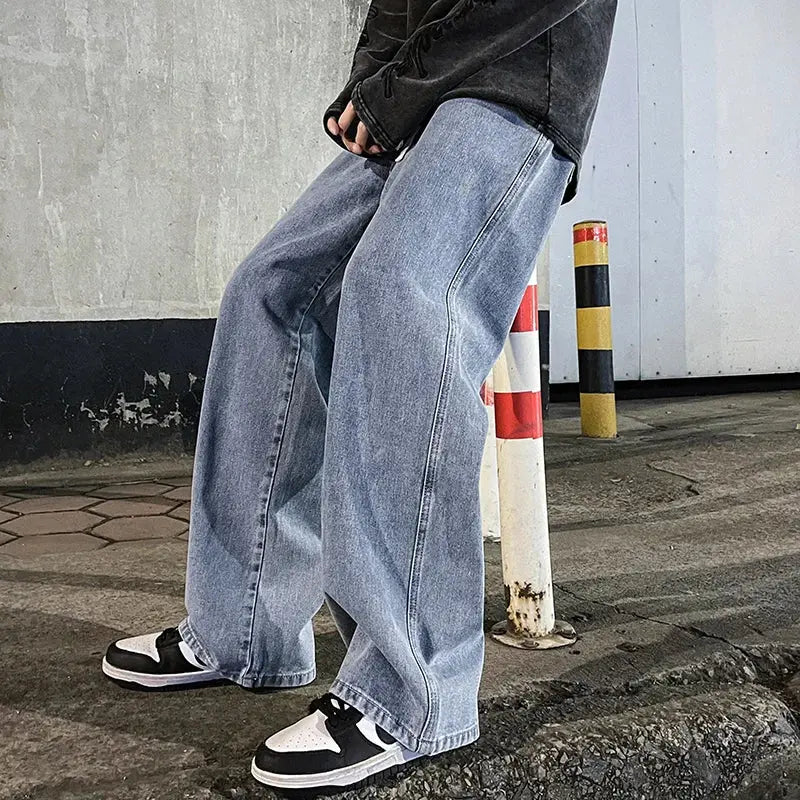 Heren Streetwear Jeans met Rechte Pijpen Nordlyre