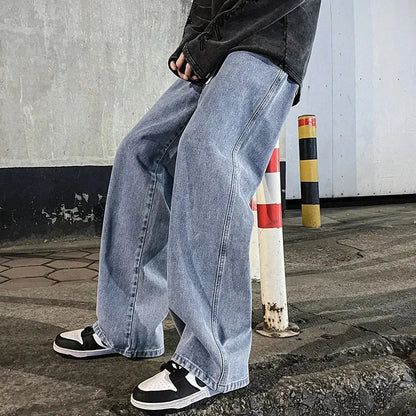 Heren Streetwear Jeans met Rechte Pijpen Nordlyre